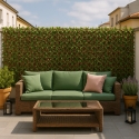 Siepe artificiale 200x100cm photinia giardino traliccio estensibile Ivoss Vendita