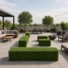 Siepe artificiale bosso da recinzione giardino bassa 158x33x56cm Robuk Vendita