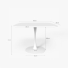 Tavolo quadrato design stile Goblet bar cucina sala da pranzo Lillium 80 