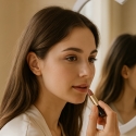 Postazione trucco toeletta specchio cuore sgabello camera da letto Clara Modello