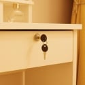 Postazione trucco toeletta specchio cuore sgabello camera da letto Clara Misure