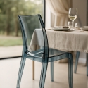 Sedie cucina e bar trasparenti policarbonato impilabile Cristal Light Grand Soleil Design