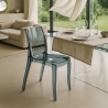 Sedie cucina e bar trasparenti policarbonato impilabile Cristal Light Grand Soleil Design