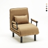 Poltrona letto brandina pieghevole in tessuto Deborah Promozione