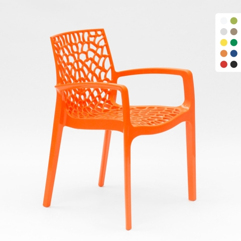 Sedie polipropilene braccioli giardino bar Grand Soleil Gruvyer Arm Promozione