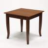 Set 4 sedie e tavolo da interno cucina e bar quadrato 80x80 legno Rusty 