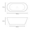 Vasca da Bagno Freestanding Ovale Indipendente Design Moderno Idra Scelta