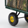 Carretto carrello da giardino per trasporto legna erba 400kg Shire