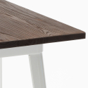 tavolino alto per sgabelli industrial metallo acciaio e legno 60x60 welded Sconti