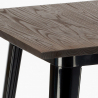 Tavolino alto Tolix per sgabelli industrial metallo acciaio e legno 60x60 Welded Acquisto