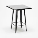 tavolino alto per sgabelli Lix industrial acciaio metallo 60x60 nut Offerta