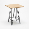 set tavolo alto e 4 sgabelli in metallo stile industriale brooklyn per bar e pub 