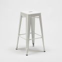 set tavolo alto e 4 sgabelli in metallo stile industrial kips bay per pub 