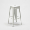set tavolo alto e 4 sgabelli in metallo stile industrial kips bay per pub 