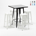 tavolo alto e 4 sgabelli in metallo stile industriale new york bar pub Caratteristiche