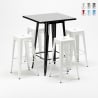tavolo alto e 4 sgabelli in metallo stile industriale new york bar pub Caratteristiche