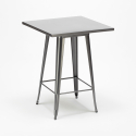 set tavolo alto e 4 sgabelli in metallo design Lix industriale gowanus 