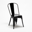 set tavolo quadrato e sedie in metallo legno stile industriale midtown 