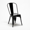 set tavolo quadrato e sedie in metallo legno stile industriale midtown 
