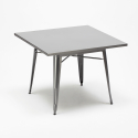 tavolo quadrato e sedie in metallo stile Lix industriale set flushing 
