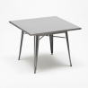 tavolo quadrato e sedie in metallo stile industriale set flushing 