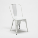 tavolo quadrato e sedie in metallo stile industriale set flushing 