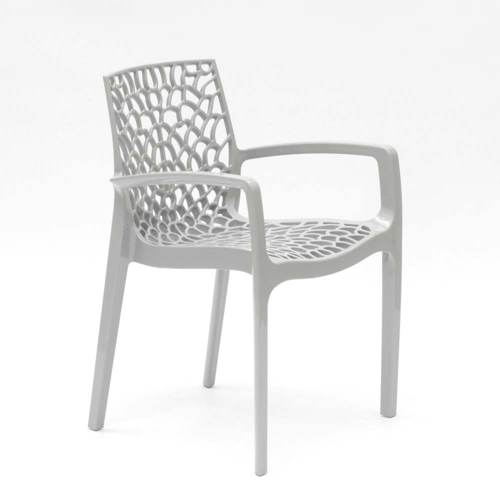 miniature 55  - Chaise en polypropylène accoudoirs jardin café Grand Soleil Gruvyer Arm