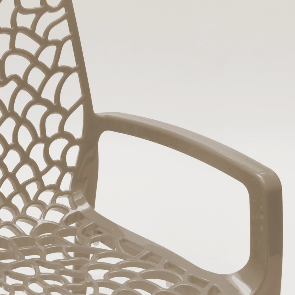 miniature 107  - Chaise en polypropylène accoudoirs jardin café Grand Soleil Gruvyer Arm