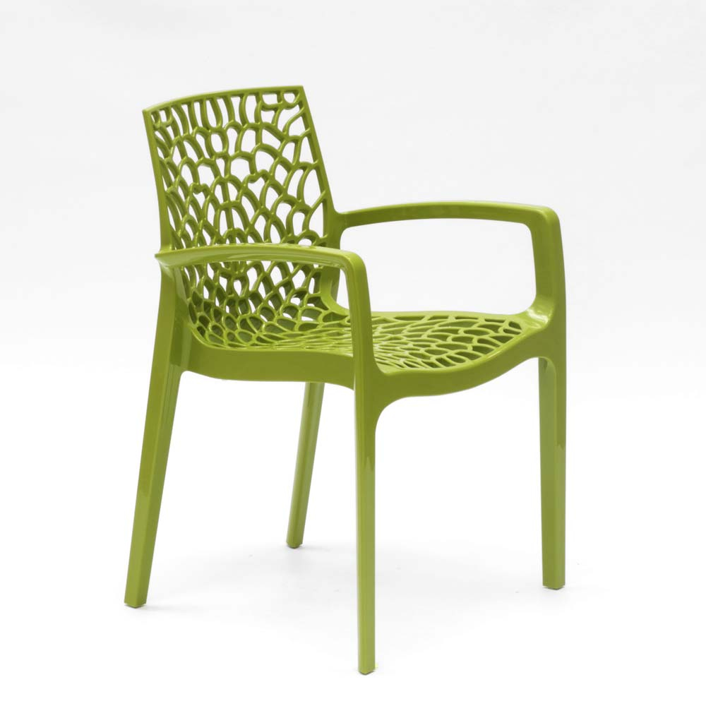 miniature 75  - Chaise en polypropylène accoudoirs jardin café Grand Soleil Gruvyer Arm
