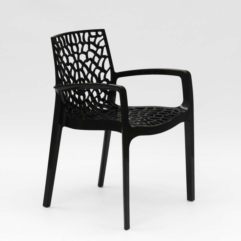 miniature 25  - Chaise en polypropylène accoudoirs jardin café Grand Soleil Gruvyer Arm