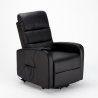 Poltrona reclinabile relax elettrica con alzapersona in similpelle Elizabeth Design Offerta