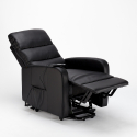 Poltrona reclinabile relax elettrica con alzapersona in similpelle Elizabeth Design Saldi