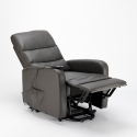 Poltrona reclinabile relax elettrica con alzapersona in similpelle Elizabeth Design