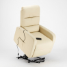 Poltrona reclinabile relax elettrica con alzapersona in similpelle Elizabeth Design 