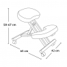Sedia ergonomica posturale sgabello svedese legno ufficio Balancewood 