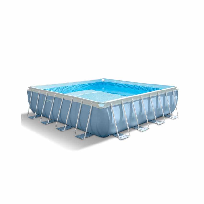 Piscine Hors Sol Prism Frame Carrées 488x488 Intex 28766