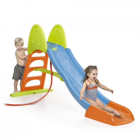 Scivolo per bambini da giardino in plastica con acqua Super Mega Slide Feber Promozione