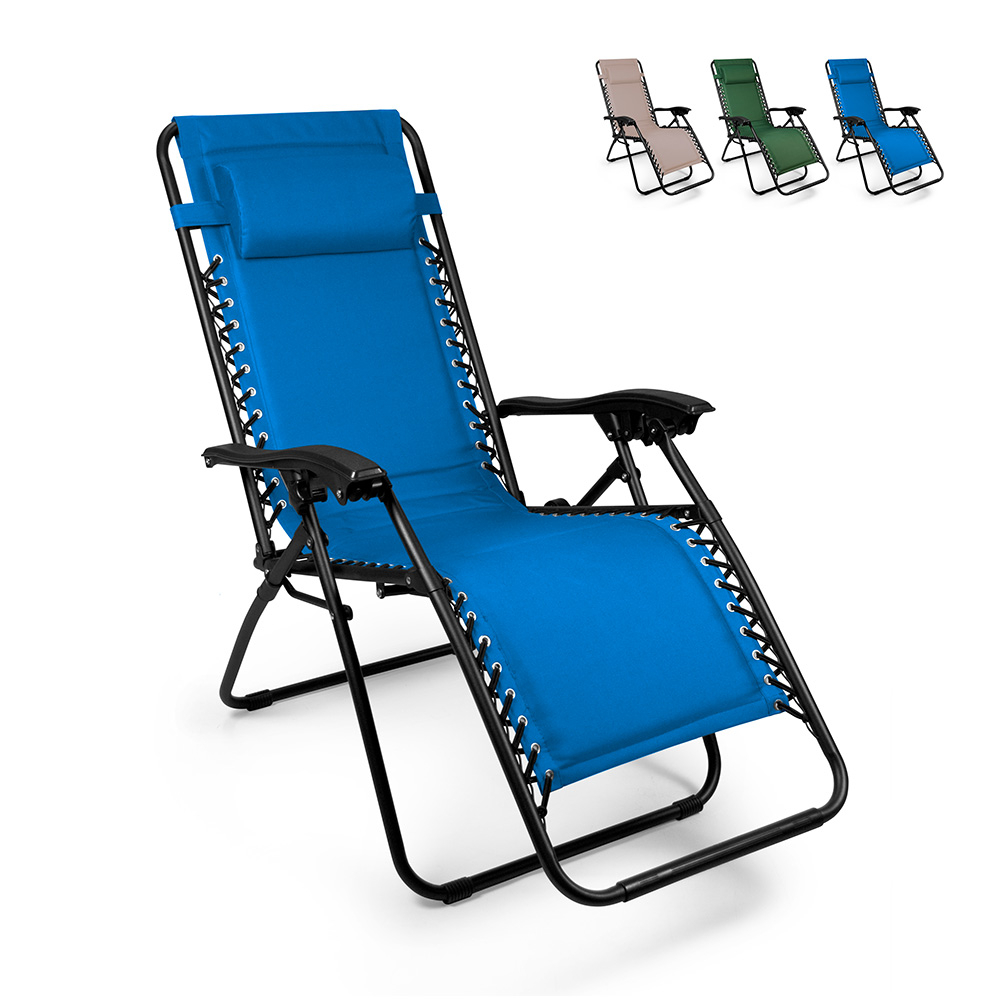 Sedia sdraio per spiaggia e giardino pieghevole multiposizione Emily Pump Zero Gravity