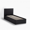 Letto singolo 1 piazza con rete e contenitore 80x190 Basel Twin 
