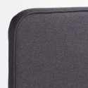 Letto francese una piazza e mezza in tessuto con rete 120x190 Zurich Catalogo