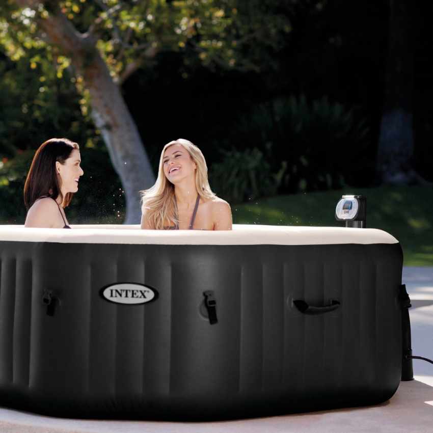 Intex 28454 Jet Bubble Deluxe Inflatable Hot Tub Spa Round 201x71