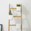 Portavasi a scaletta in legno 4 scalini design moderno minimale Stairway Offerta
