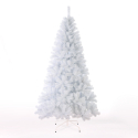 Albero di Natale bianco neve artificiale 210cm rami finti in PVC Aspen Offerta