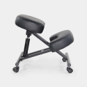 Sedia ortopedica sgabello svedese metallo ergonomica similpelle Balancesteel Lux Offerta
