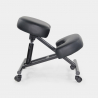 Sedia ergonomica posturale sgabello svedese metallo similpelle Balancesteel Lux Offerta