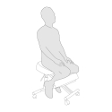 Sedia ortopedica sgabello svedese metallo ergonomica similpelle Balancesteel Lux
