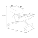 Sedia ergonomica posturale sgabello svedese metallo similpelle Balancesteel Lux Caratteristiche