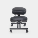 Sedia ergonomica posturale sgabello svedese metallo similpelle Balancesteel Lux Catalogo