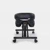 Sedia ergonomica posturale sgabello svedese metallo similpelle Balancesteel Lux Stock