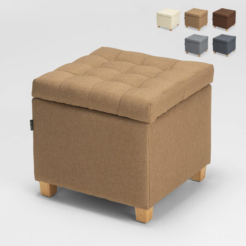 Pouf contenitore portaoggetti cuscini coperte in tessuto Coffree trapuntato Sconti Pouf contenitore portaoggetti cuscini coperte in tessuto Coffree trapuntato Sconti